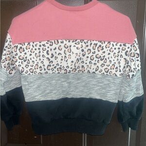 SHEIN Pink and Black Sweater with Animal Print